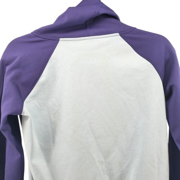 Marmot Women's HighNeck Blue ColorBlock Pullover Sweater Pockets Drawstring XS - Picture 10 of 12